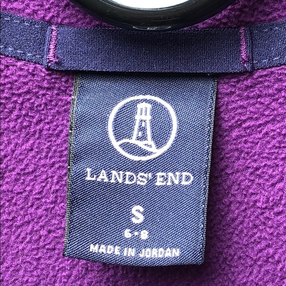 Lands end purple fleece jacket good  condition  S - Picture 3 of 5